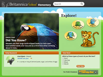 Britannica School website